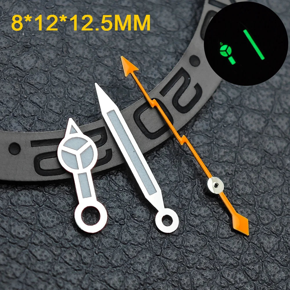 Watch hands NH36  Black/Rose Gold Watch Accessories Watch pointer N H35 NH36 Hands Blue Green/Green Glow fits for N H35