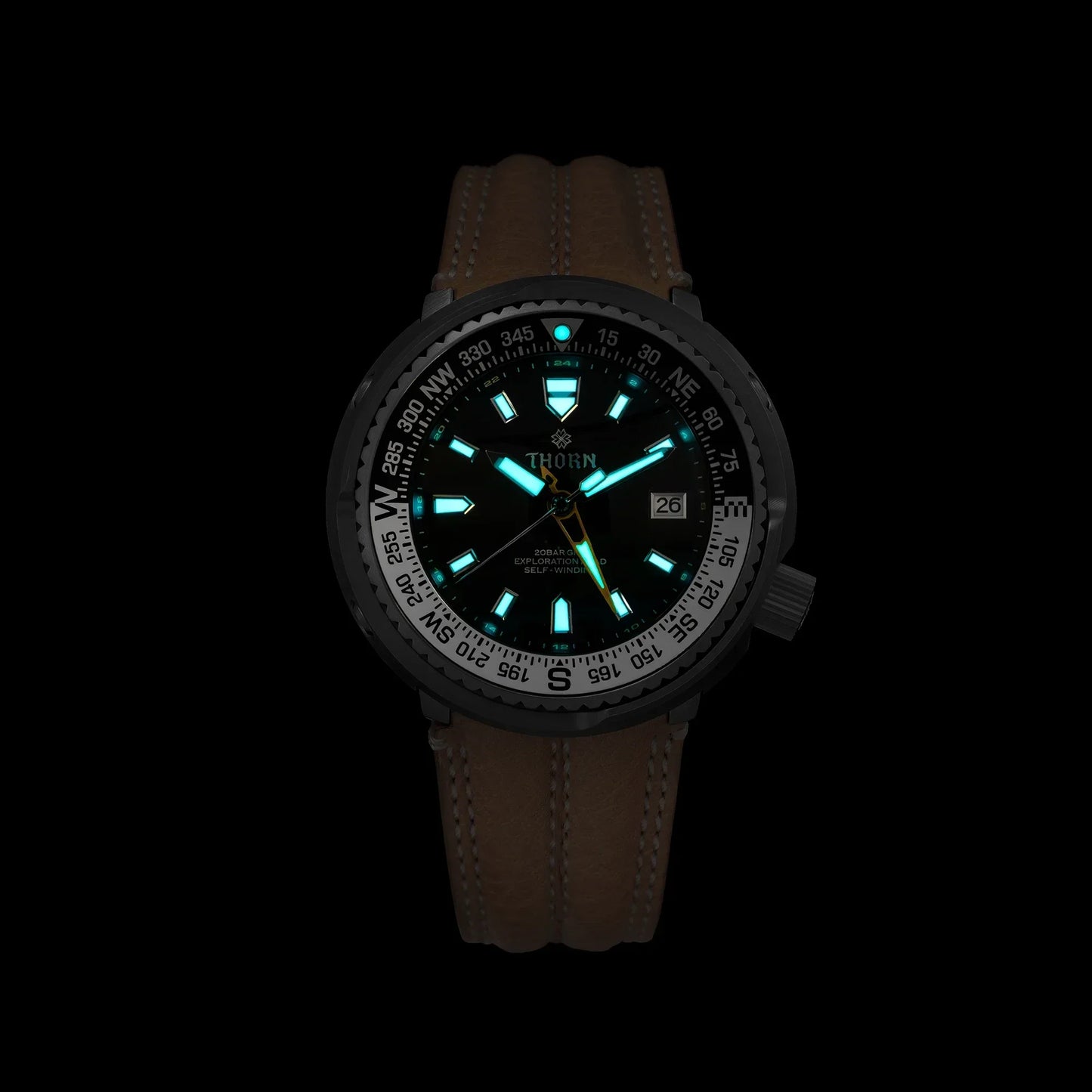 THORN T012 Titanium Mountain Tuna Watch NH34 GMT Movement 47mm Sapphire  20Bar  BGW9 Luminous