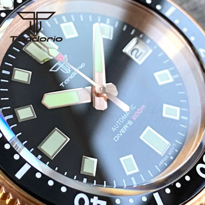 Tandorio Cusn8 Bronze Willard Captain Watch TD239M NH35A 44mm 20bar Diver Sapphire