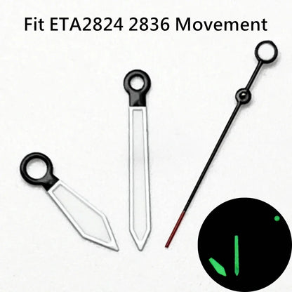 ETA Hands Silver/Black Watch Hands Fit NH35 NH36 PT5000 ETA2836 2824 DG2813 3804 Miyota8215 8205 821A Movement Watch Accessories