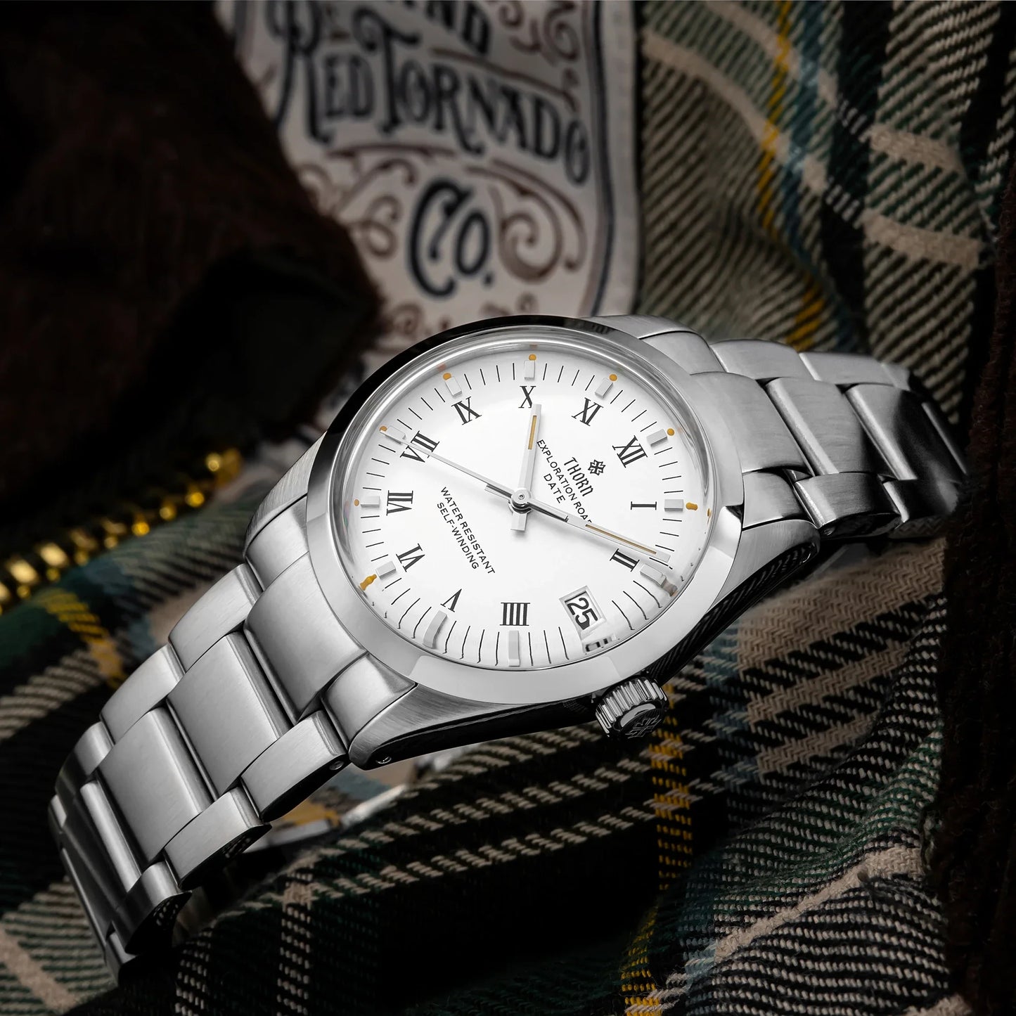 THORN T004 Dress Watcg PT5000 Automatic Domed Sapphire Luminous 10Bar 34MM