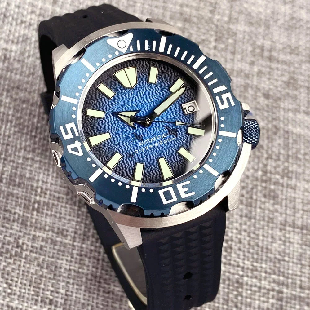 Tandorio Monster 42mm 20ATM  NH36A Diving Automatic Sapphire TD261