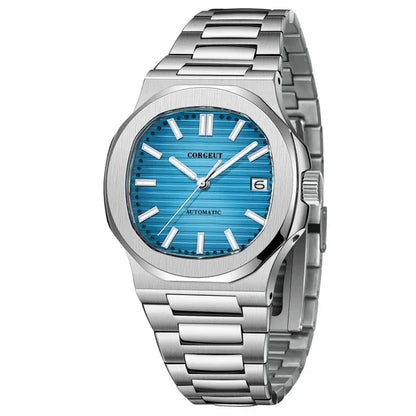 Corgeut 6017 Nautilus Watch 40mm Custom logo NH35 Movement  Sapphire Crystal Watch 10bar Lumnious