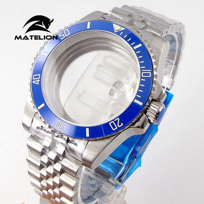 Matelion 200M Diving Case 40mm Fit NH35 NH36 NH34 GMT ETA 2824 PT5000 Watch Case Jubilee Bracelet Sapphire Glass Slide Buckle