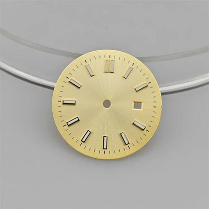 24.5MM Watch Dial Green Luminous Logbook Faces Women's Mechanical Watch Accessories for NH05 /NH06 Movement for 31mm Case