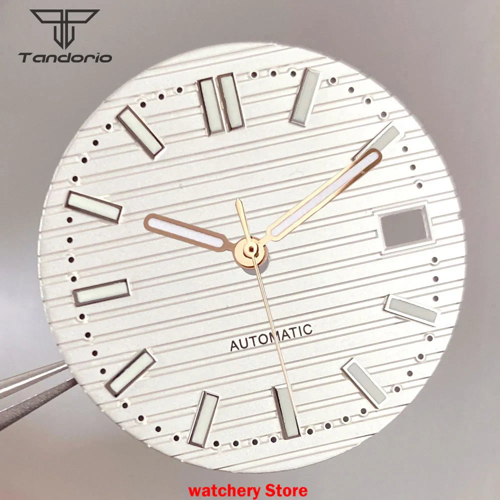 40mm Rose Gold Watch Case Bracelet Fit NH35 NH36 Automatic Movement Watch Parts For Nautilus Style Stainless Steel Bracelet