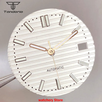 40mm Rose Gold Watch Case Bracelet Fit NH35 NH36 Automatic Movement Watch Parts For Nautilus Style Stainless Steel Bracelet