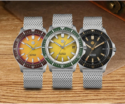 San Martin Diver SN0118G 40mm Original Design Fruit Series  NH35 Automatic 20Bar AR Sapphire BGW Luminous SN0118