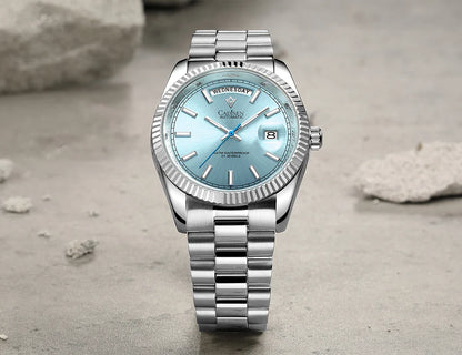 CADISEN C8215 DD40 Watches Day-Date AR Sapphir 10Bar MIYOTA 8285 Movt 40MM