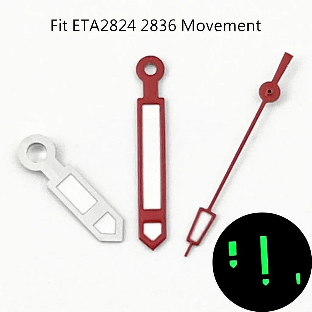ETA Hands Silver Watch Lume Hands Fit NH35 NH36 PT5000 ETA2836 2824 DG2813 3804 Miyota8215 8205 821A Movement Watch Accessories