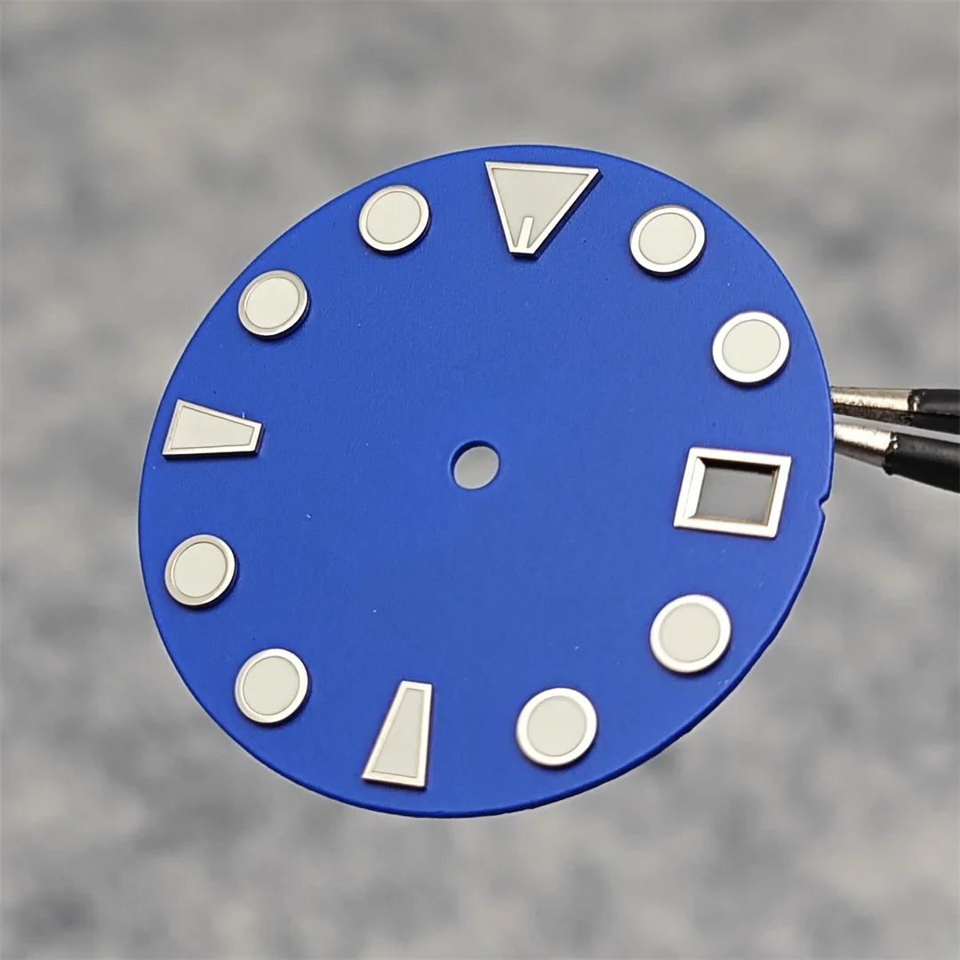 28.5MM New NH35 Dial Green Luminous Watch Face Matte Texture Dial for NH35/ NH36 Mechanical Movement Watch Accessories Repair Parts