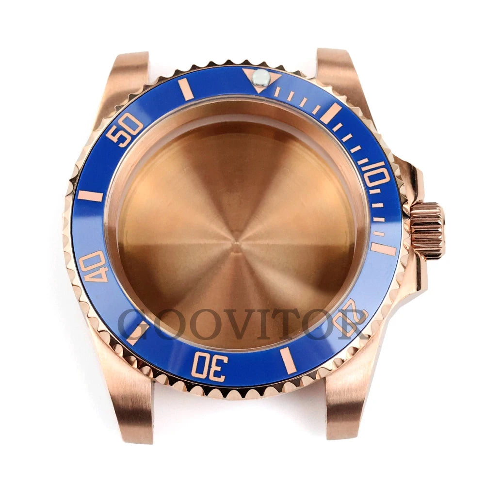 NH35 Watch Case 40mm For GMT YACHT-MASTER Seiko NH34/NH35/NH36/NH38 Movement Rose Gold Jubilee Bracelet Submariner NH35 Case