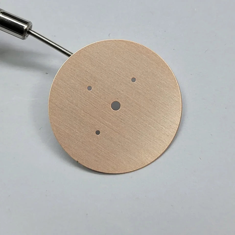 Vertical Texture 31.8mm Blank Watch Dial Gold/ Silver/ Rose Watch Faces for VK63 Movement DIY Accessories Without Numbers Dial