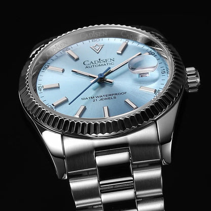 Cadisen C8214 DateJust Watch AR Sapphire MIYOTA 8215 10Bar C3 Lume 40MM