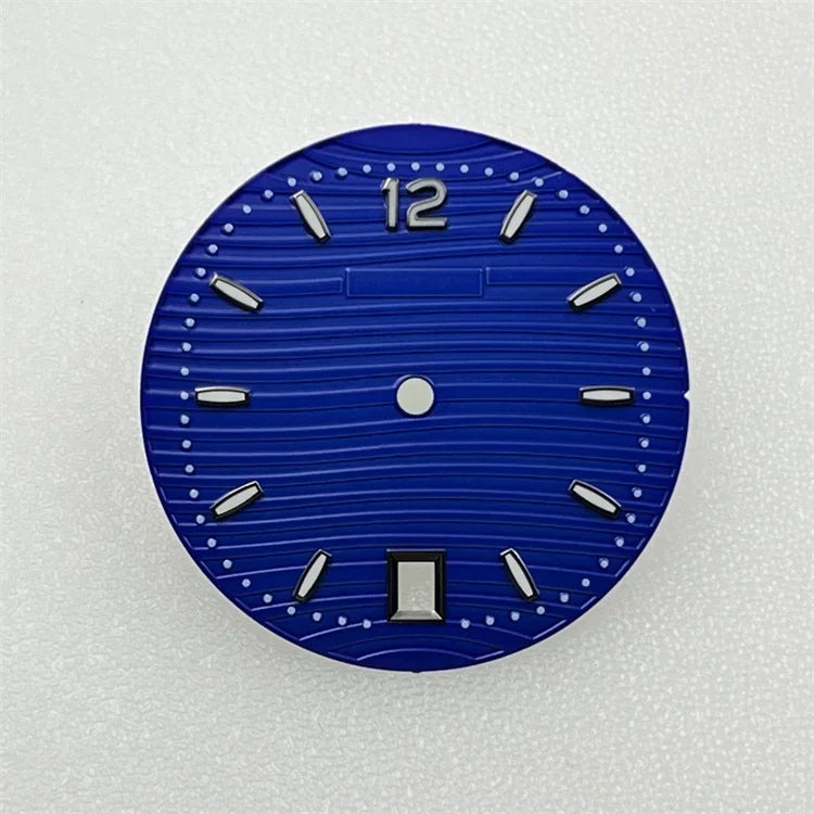 NH35 Dial PP Dial 30.5mm BGW9 Blue Luminous Watch Face for Parrot Watch Modification Accessories Fit NH35 NH36 Movement