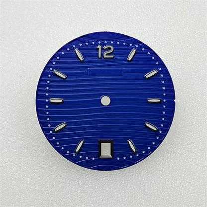 NH35 Dial PP Dial 30.5mm BGW9 Blue Luminous Watch Face for Parrot Watch Modification Accessories Fit NH35 NH36 Movement