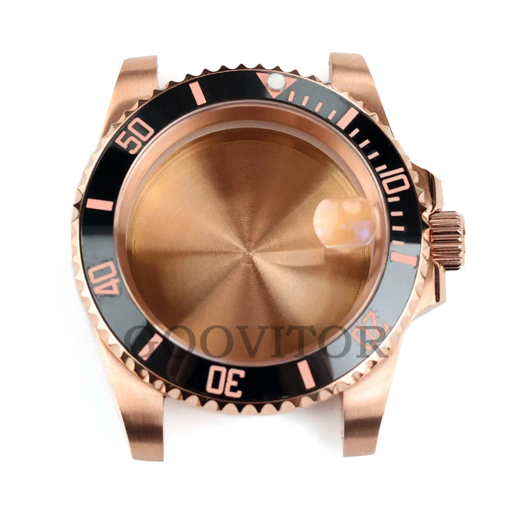 NH35 Watch Case 40mm For GMT YACHT-MASTER Seiko NH34/NH35/NH36/NH38 Movement Rose Gold Jubilee Bracelet Submariner NH35 Case