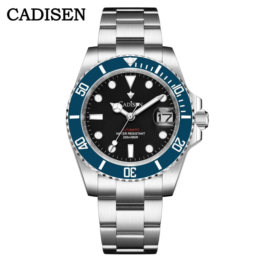 CADISEN C8216 Submariner Diver NH35A Movement AR Sapphire BGW9 Lume 40MM 20Bar