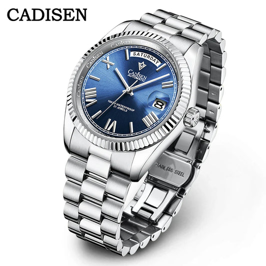 CADISEN C8185 DD40 Day-Date Watch Meteorite Dial  MIYOTA 8285 40MM Sapphire 10Bar