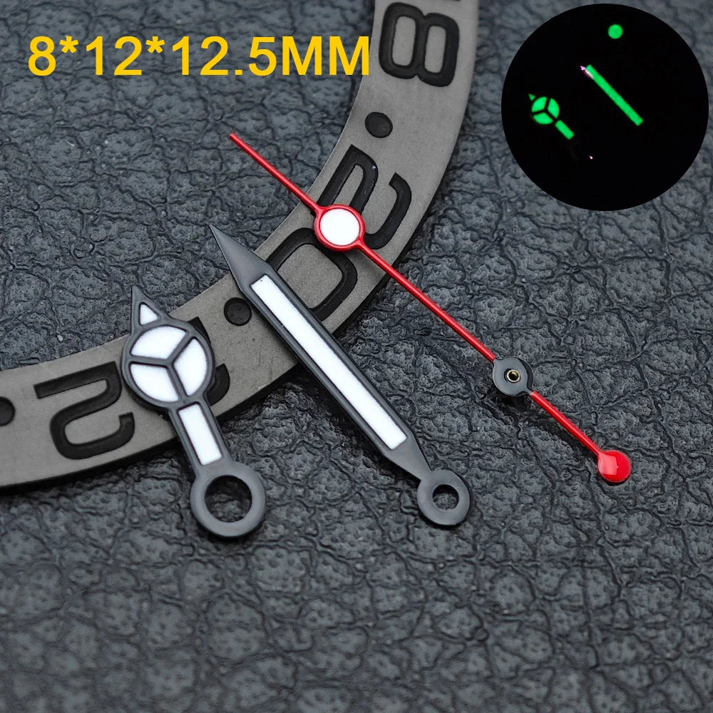 Watch hands NH36  Black/Rose Gold Watch Accessories Watch pointer N H35 NH36 Hands Blue Green/Green Glow fits for N H35