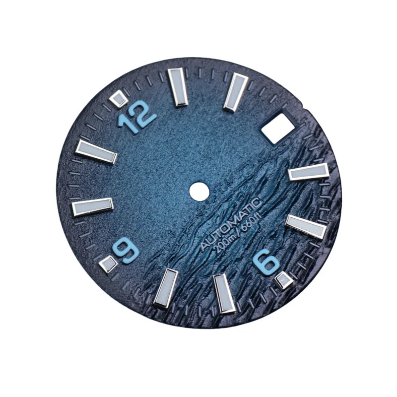 wave dial New Style Sea High Quality 28.5mm Diving Watch 3 Or 3.8 Crown Dial Face With C3 Bgw9 Luminous For Seik Nh35 Movement Skx007 Mods