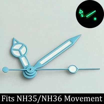 high-quality Watch accessories watch pointer NH series 35 NH36 hands green  luminous suitable for N H35/ NH36 movement