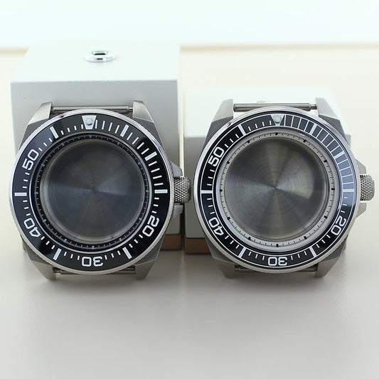 Modified Samurai Diving Watch Case 43.8mm For Seiko NH35 NH36 NH38 NH34 4R36 Movement 28.5mm Dial Sapphire Crystal Ceramic Bezel