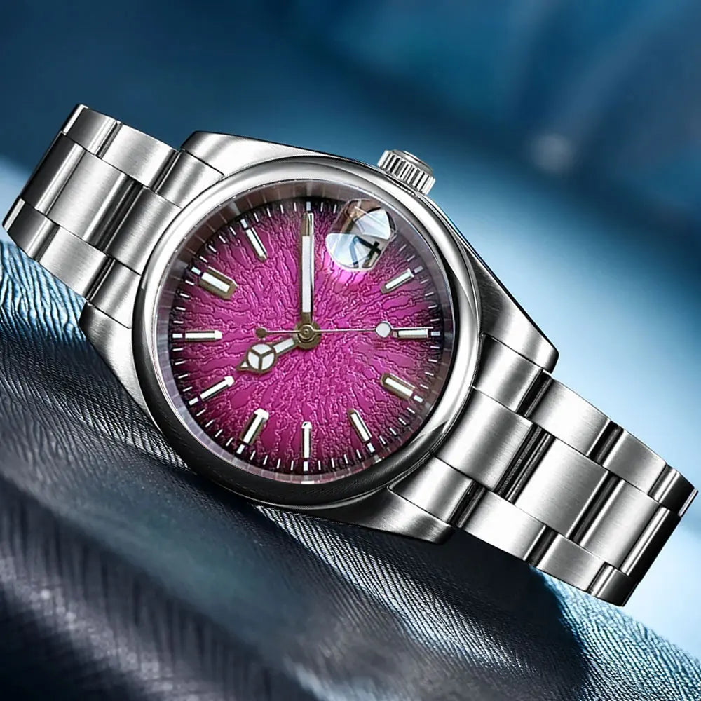 Explorer Watch Tandorio TD110T 36/39mm Teacup Pattern Date Luminous  Sapphire 10bar Dress