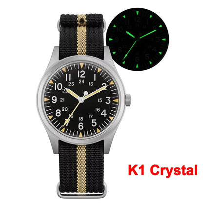 Militado ML07 Military Watch VH31 Quartz Sapphire Luminous AR Coating 10bar