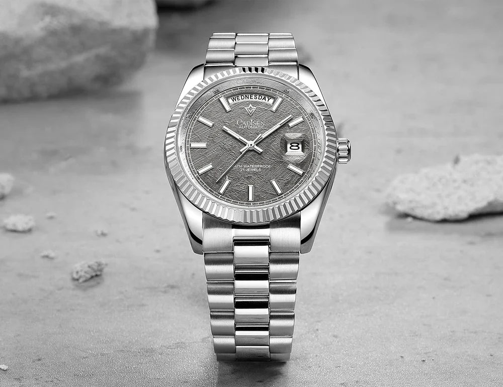 CADISEN C8215 DD40 Watches Day-Date AR Sapphir 10Bar MIYOTA 8285 Movt 40MM