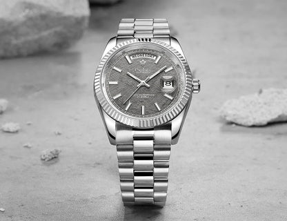 CADISEN C8215 DD40 Watches Day-Date AR Sapphir 10Bar MIYOTA 8285 Movt 40MM