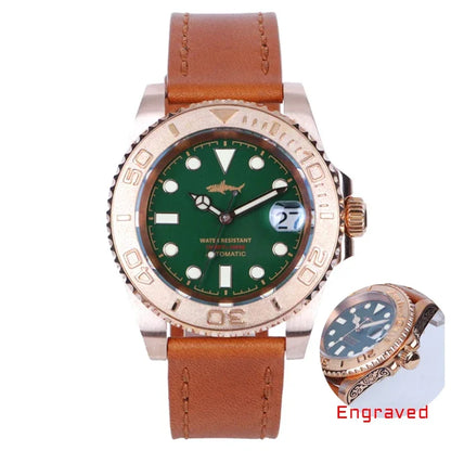 HEIMDALLR Bronze Diver Watch HMCR21 NH36 Automatic Sapphire BGW-9 Lume 44MM Yachmaster 30Bar