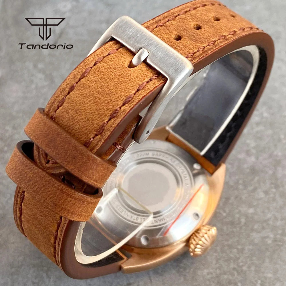 Tandorio Bronze Military TD102B Identity Crisis NH35 Domed AR Sapphire 36mm 20BAR
