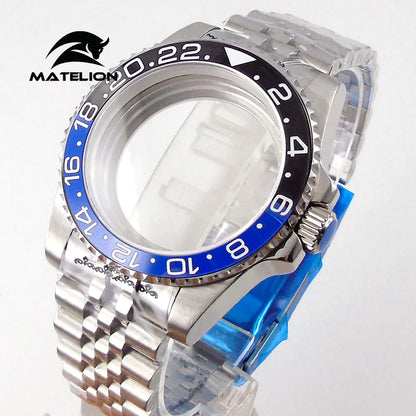 Matelion 200M Diving Case 40mm Fit NH35 NH36 NH34 GMT ETA 2824 PT5000 Watch Case Jubilee Bracelet Sapphire Glass Slide Buckle