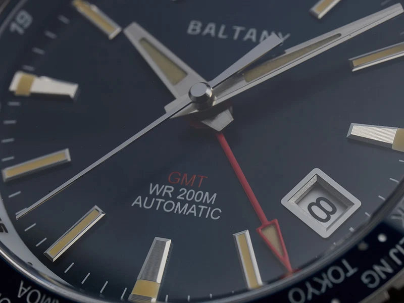 Baltany 40MM Date Sports Watch Man S6083 NH34 Auto Mechanica Watch Ceramic Bezel 20ATM Stainless Steel Bracelet Sports Watch