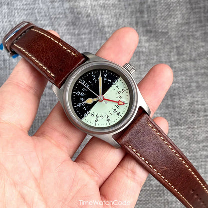 Tandorio TD171 Ti-2 Titanium GMT Field Watch NH34A  36mm 20bar Sapphire