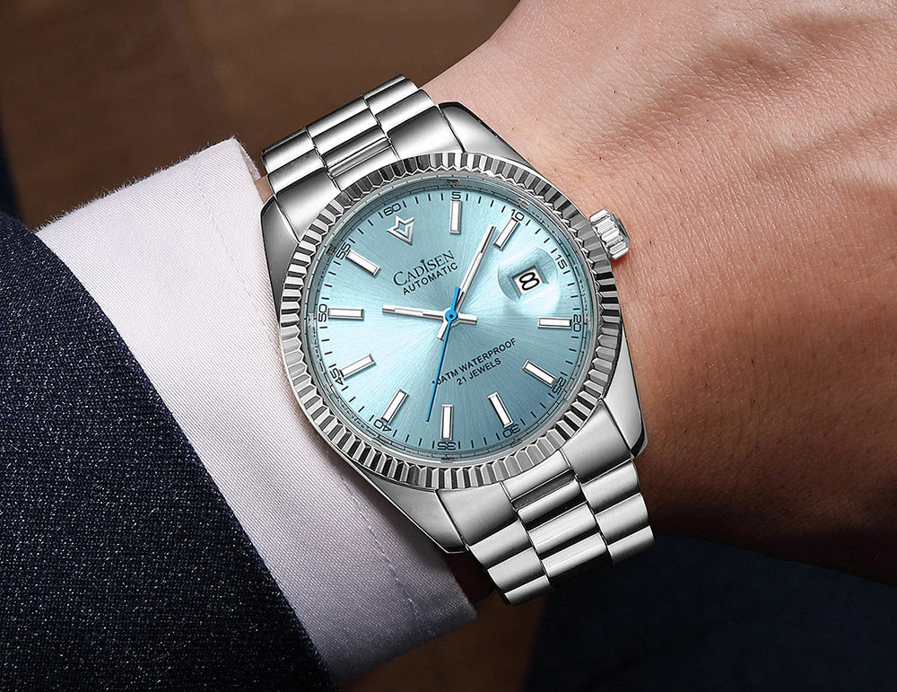 Cadisen C8214 DateJust Watch AR Sapphire MIYOTA 8215 10Bar C3 Lume 40MM