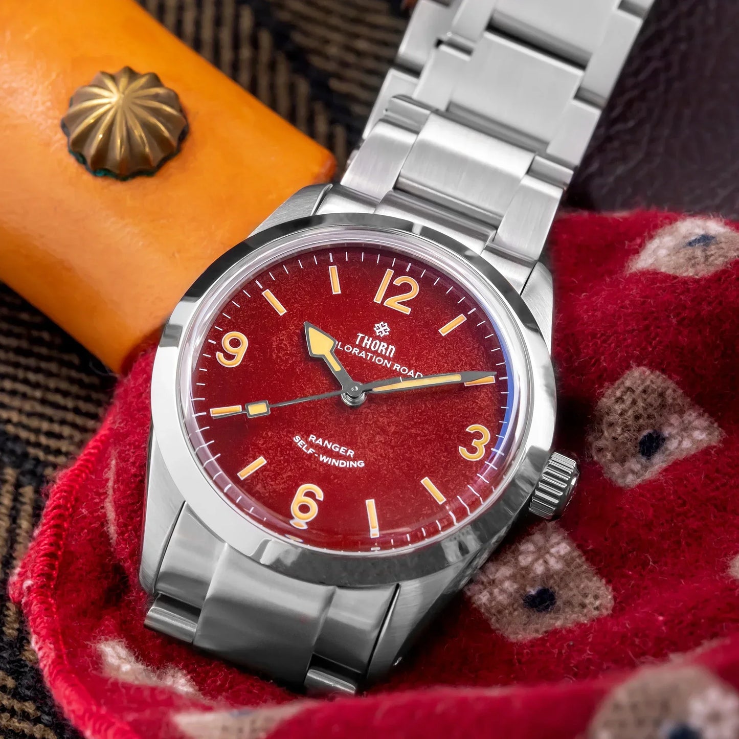 THORN T003 34mm Retro Watch PT5000 Automatic Dome Sapphire Luminous 10Bar dress explorer