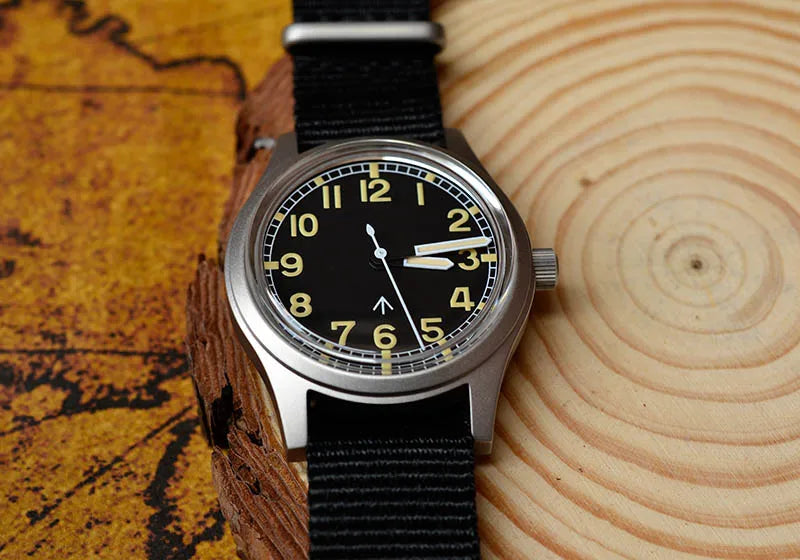 Custom logo available Baltany 36MM W10 Military Watch Man S2005 Waterproof Sterile Dial NH38 Automatic Ar Sapphire  10bar Swiss Lume