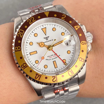 Tandorio NH34A GMT 6542 Mod Sapphire 20BAR 40mm Diver 40MM TD218D