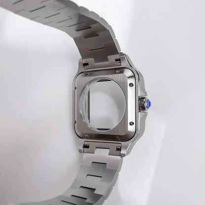 NH35 Case 38mm Sapphire Glass Stainless Steel Square Watch Case Accessories Modification Parts Suitable NH35 NH36 NH38 Movements