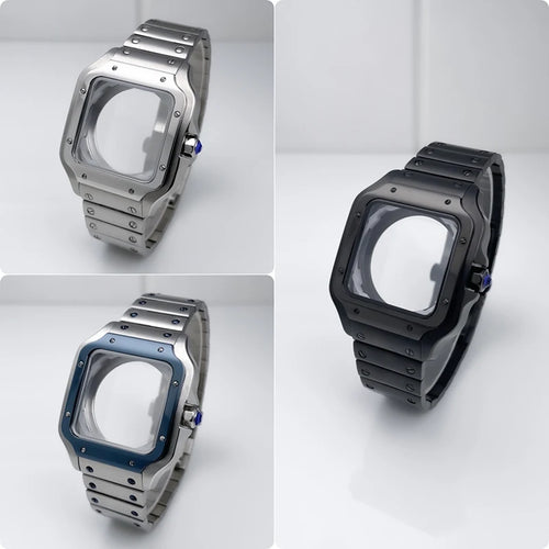 NH35 Case 38mm Sapphire Glass Stainless Steel Square Watch Case Accessories Modification Parts Suitable NH35 NH36 NH38 Movements