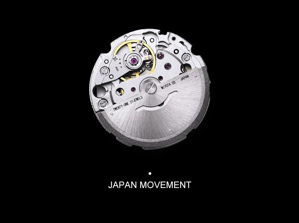 Cadisen C8228 DD38 Watch Diamond Dial MIYOTA 8285 AR Sapphire Crystal luminous 38MM 5Bar