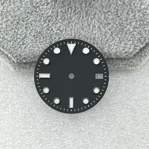 28.5mm NH35 Dial Green Luminous Watch Dial SUB Surface with Calendar Window Watch Accessories for NH35/NH36 Movement
