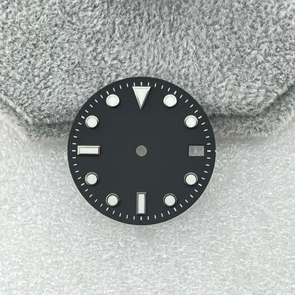 28.5mm NH35 Dial Green Luminous Watch Dial SUB Surface with Calendar Window Watch Accessories for NH35/NH36 Movement