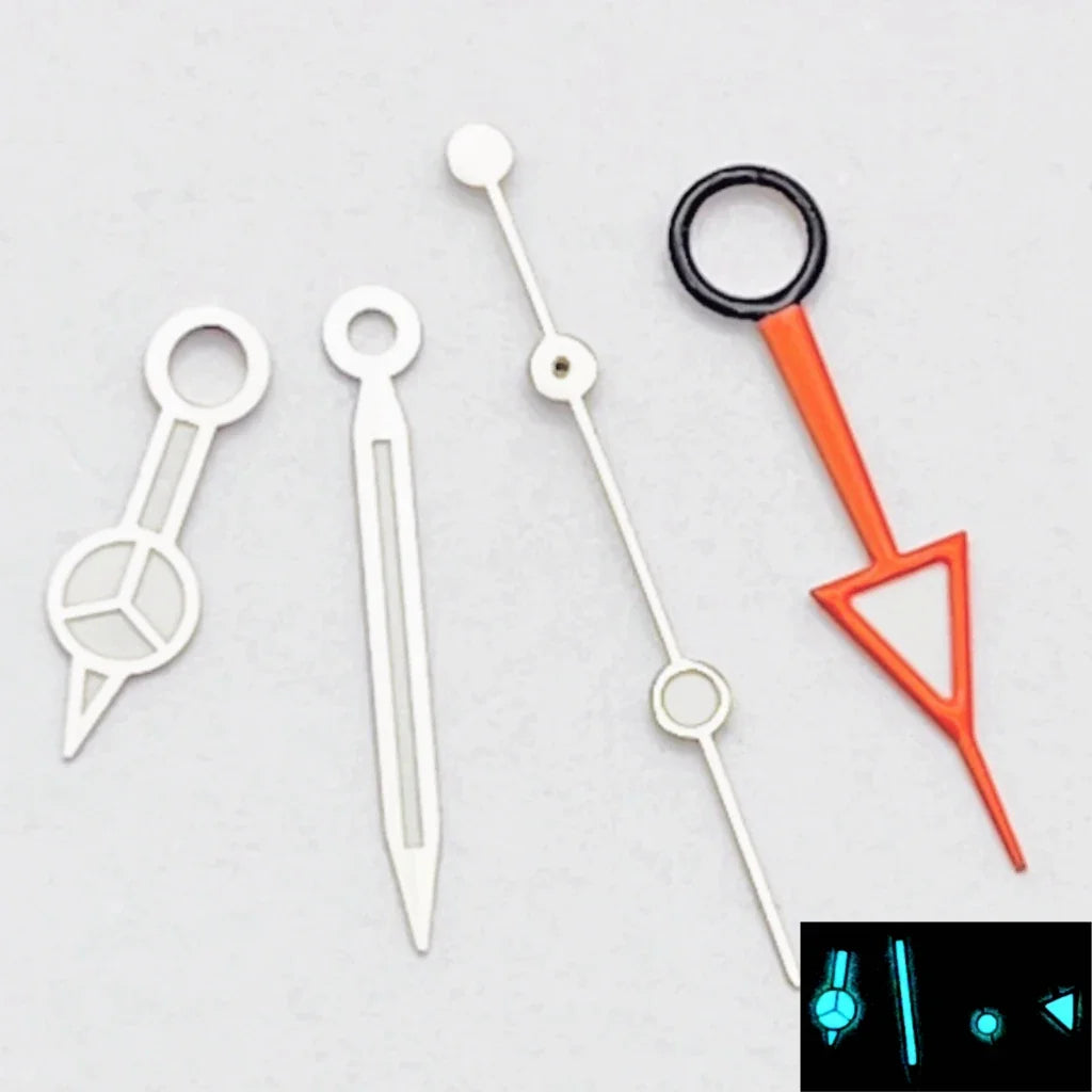 RICHUS NH34 GMT Watch Hands Silver/Black/Gold/RoseGold Blue Luminous Fit NH34 Movement Watch Accessories