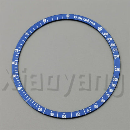 Speed Master Case 40mm VK63 Silver Watch Case Blue Green Black Silver Insert With Coated Glass For VK63 Quartz Chronograph Movement Steel Bracelet