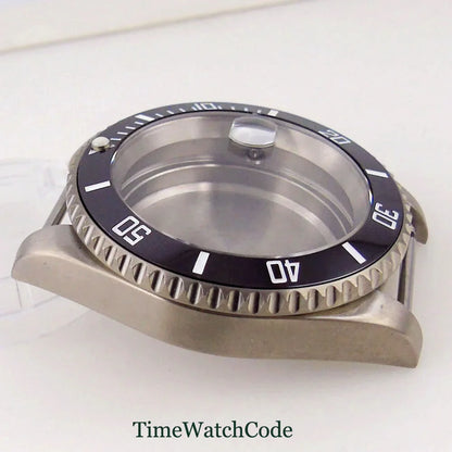 Titanium Watch Case 40mm Sub Diver  200m Waterproof Fit for NH35 NH36 ETA2824 PT5000 Antiallergry Sapphire Crystal Screw-in Crown
