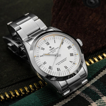 THORN T004 Dress Watcg PT5000 Automatic Domed Sapphire Luminous 10Bar 34MM