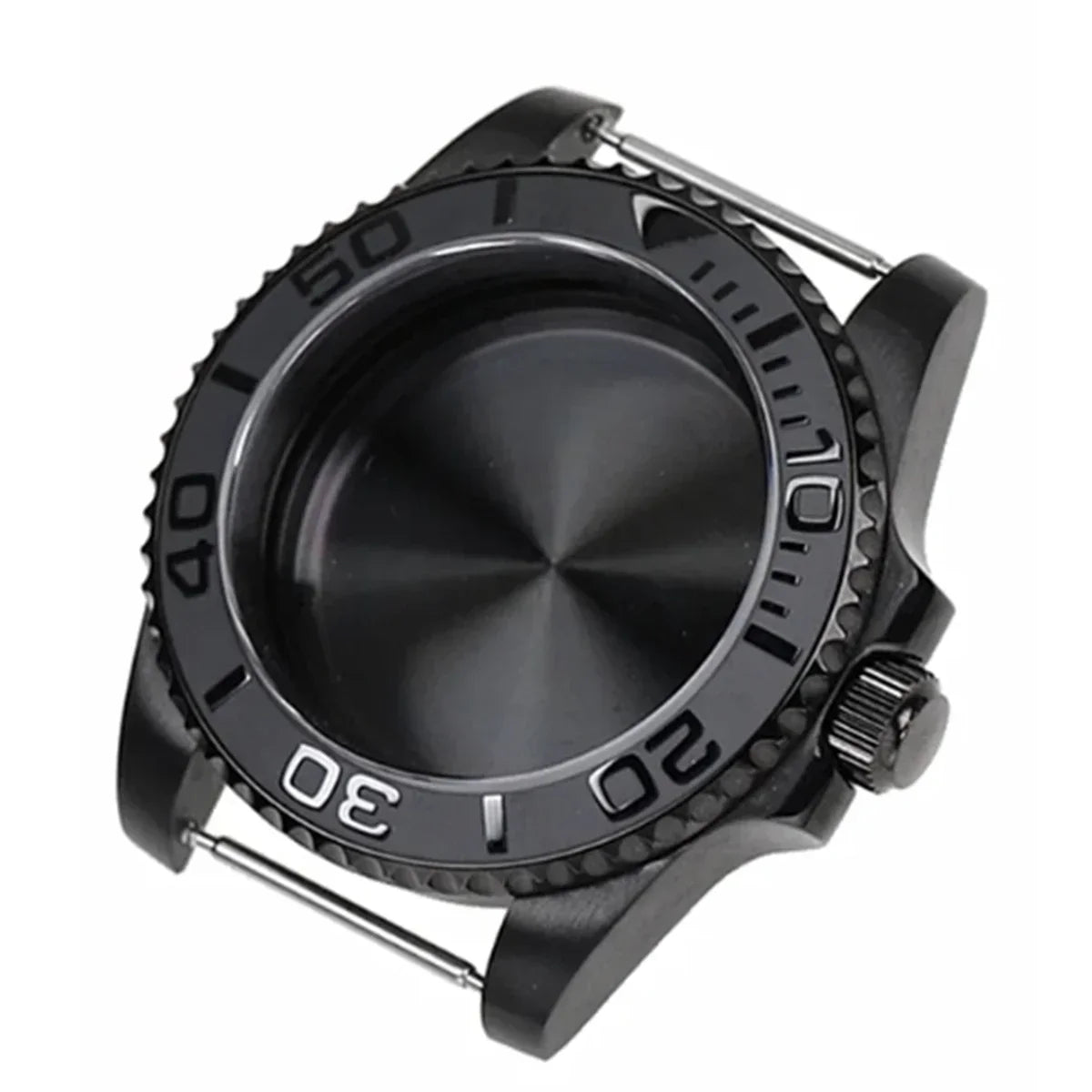 42mm Black PVD Yacht master Skx007 Steel Black Matte Waterproof Watch Case With Sapphire Crystal For Nh35 Nh36 Movement 28.5mm Dial Mods